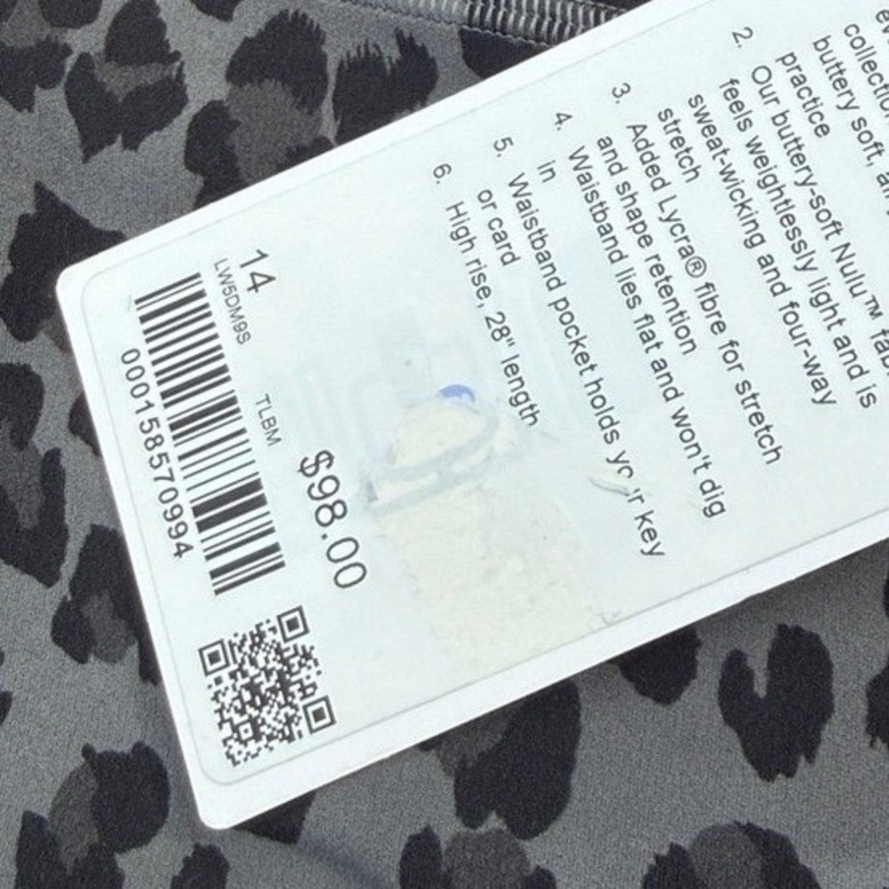 Lululemon Align High-Rise Pant 28" True Leopard Black Multi Size 14 NWT 🖤🐆 - Picture 2 of 5
